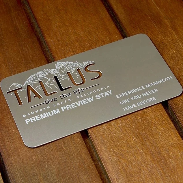 

Luxury laser engraved stainless steel metal business card