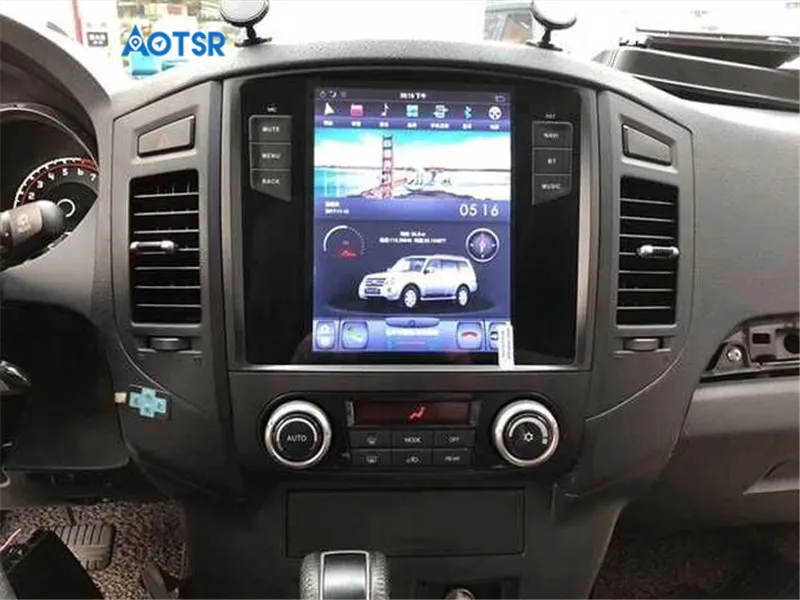 Perfect Android 7.1 Tesla style Car No DVD Player GPS Navigation For MITSUBISHI PAJERO V97 V93 Shogun Montero 2006+headunit multimedia 1