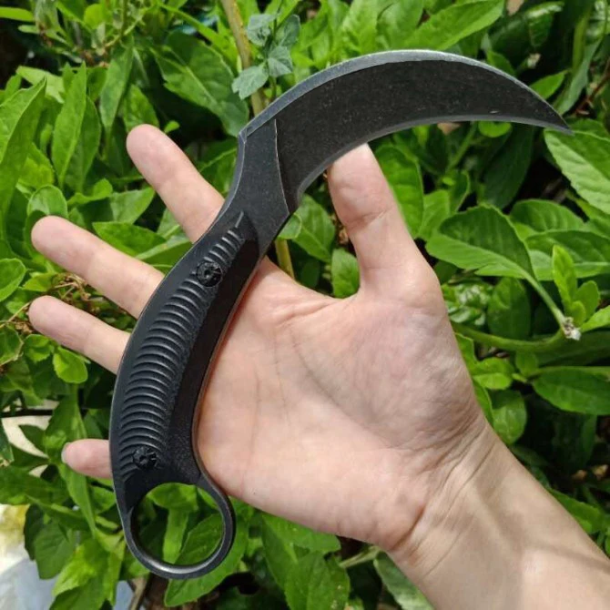 

Hunting claw knife tactical karambit camping portable outdoor survival fixed knives K sheath portable rescue G10 cutter EDC tool