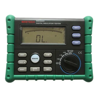 

Mastech High Precision Digital MS5205 Insulation Tester Megger 100.0G MegOhm Meter DC 250/500/1000/2500V AC750V