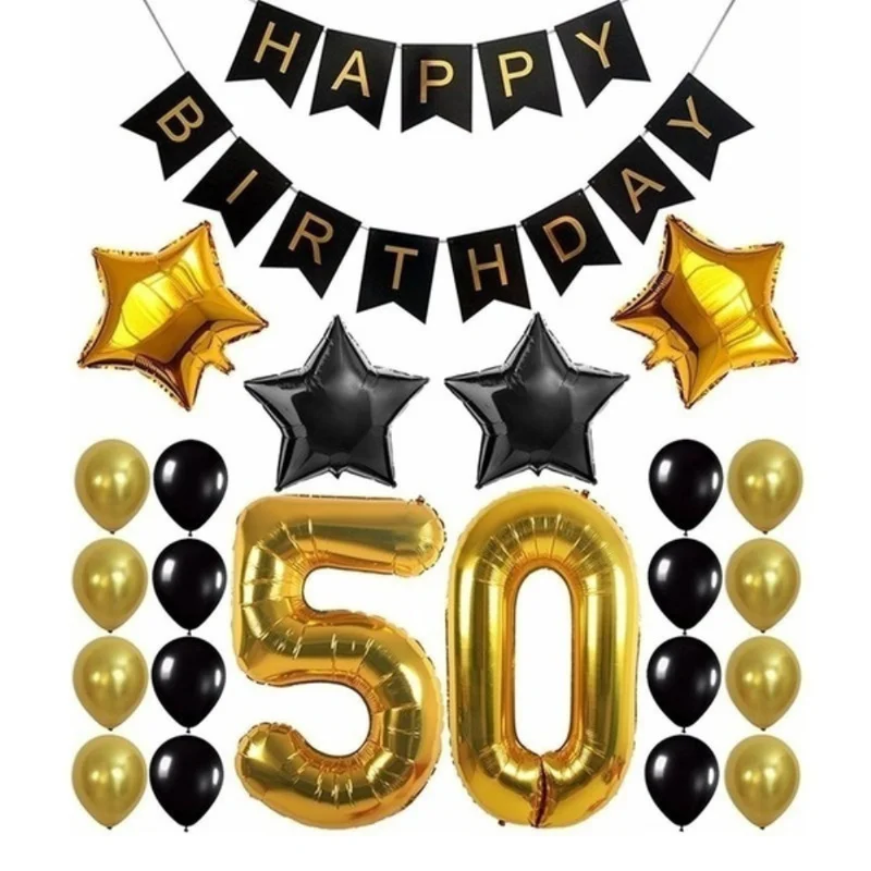 40 дюймов 30/40/50/60 е число с днем рождения звезда розового золота конфетти из фольги