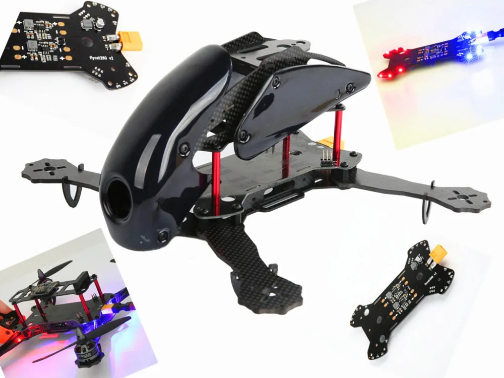 Buy Robocat 270mm 4 Axis carbon fiber Racing Mini Quadcopter Frame with Hood