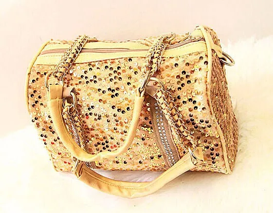 

WORTHFIND 2016 New Designer Women Handbag Chain Women Shoulder Bag Sequined Women Casual
