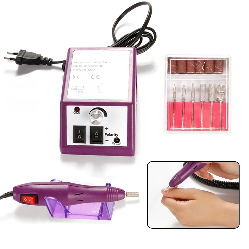 

Nail Art Electric Apparatus for Manicure 20000RPM Gel Cuticle Remover Nail Drill Bits Milling Cutter Manicure Pedicure Machine