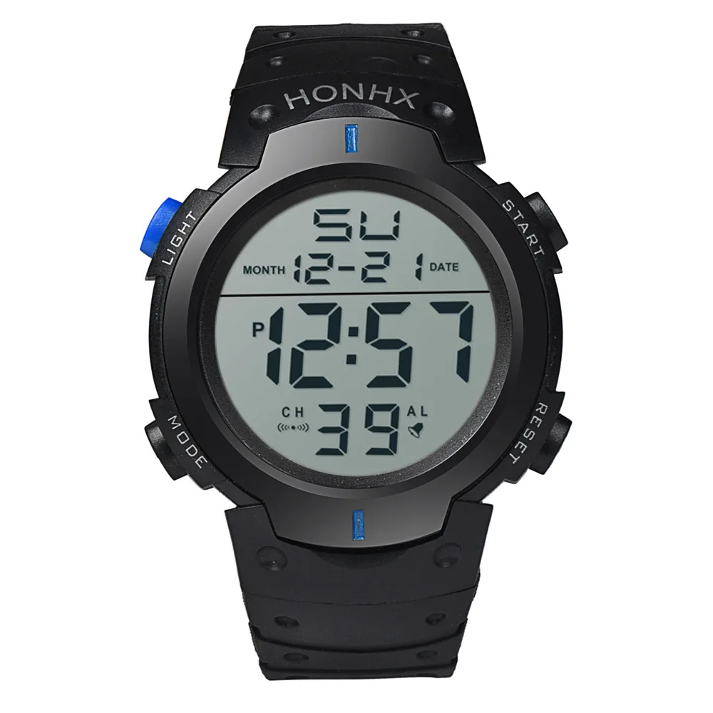 Men's Sport Casual LED Watches Men Digital Clock Multi-Functional Rubber Man Fitness Army Military Electronic Watch Reloj Hombre 