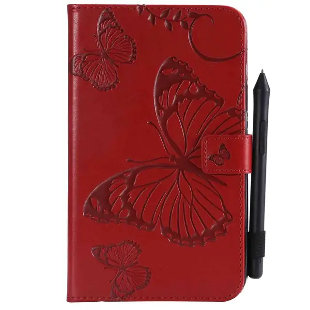 White Flower Pattern Leather with Soft Silicone Case Shockproof Stand Cover with Card Slots XTstore Case for Samsung Galaxy Tab A 7.0 // A6 7.0 Stylus and Panda Keychain SM-T280//T285