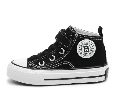 

Children Canvas Shoes Girls Sneakers High Boys Shoes Breathble 2018 Spring Autumn New Fashion Small Kids Casual Shoes Toddler