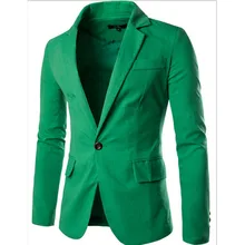 Многоцветная серии хит цвет небольшой воротник дизайн мужской версии простой Кнопка льняной костюм