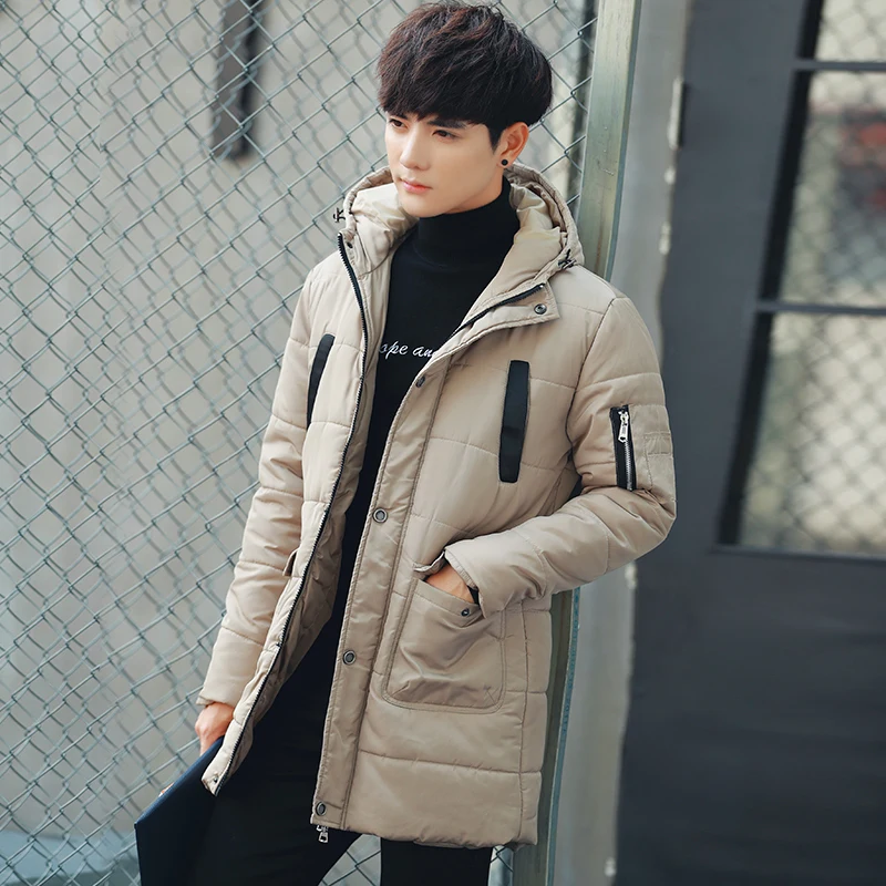 

2017 autumn&winter warm velvet lining material long cotton jacket men's clothing Dad Coats&Jackets thickening male wadded jacket
