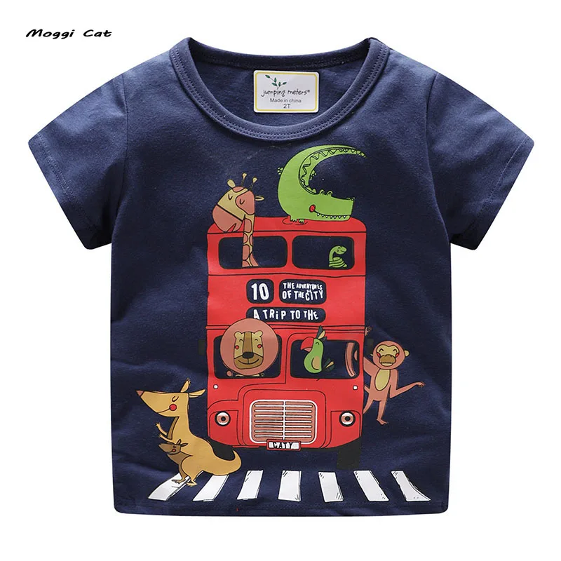 Moggi Cat T shirt Print Cartoon Kids Clothing New 2019 Summer Fashion Children Girl Short Sleeve Cotton T shirts For Boys (5)