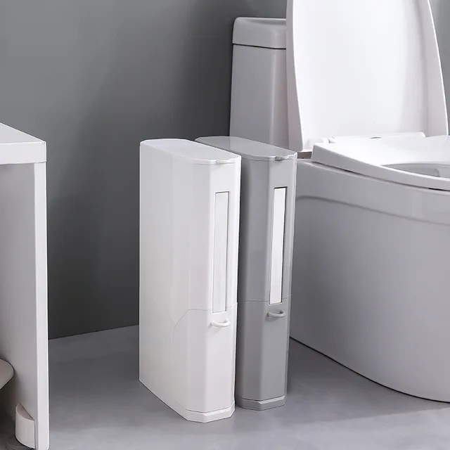 Nuevo bote de basura de baño estrecho mejorado cubo de basura de