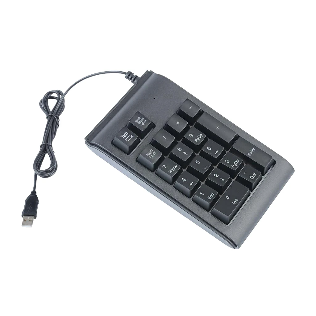 USB 19 Keys Number Pad Mini Numeric Keypad Keyboard Backlight For Laptop
