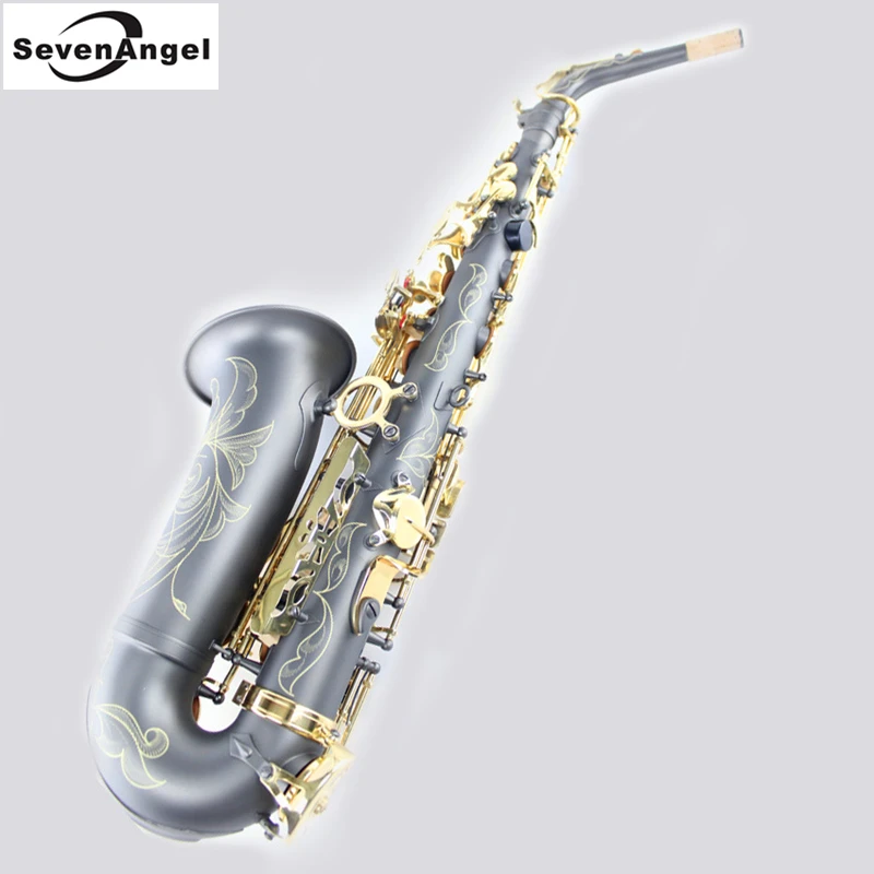 

frosted Golden Saxophone alto Eb Wind Instrument Sax Western Instruments Black saxofone alto Professional Musical Instrument