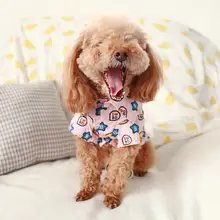 Собака печатная рубашка одежда лето жилет рубашка Повседневная Щенок Костюм одежда мультфильм милая маленькая собачка кошка жилет поло хлопок Уютная рубашка