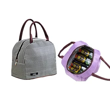 Детские бутылочки Изолированные сумки Мумия полосатый утолщенный портативный водонепроницаемый мешок для женщин горячий крутой еды Органайзер Ланч Сумочка MY0044