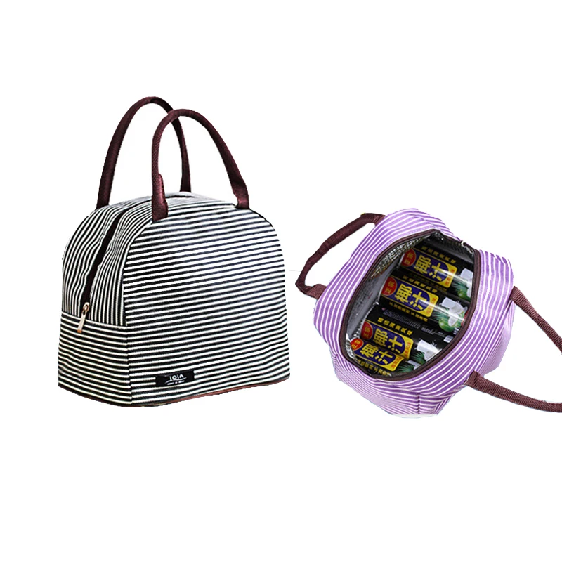 

Baby Bottle Insulated Bags Mummy Striped Thickened Portable Waterproof Bag Women Hot Cool Food Organizer Lunch Handbag MY0044