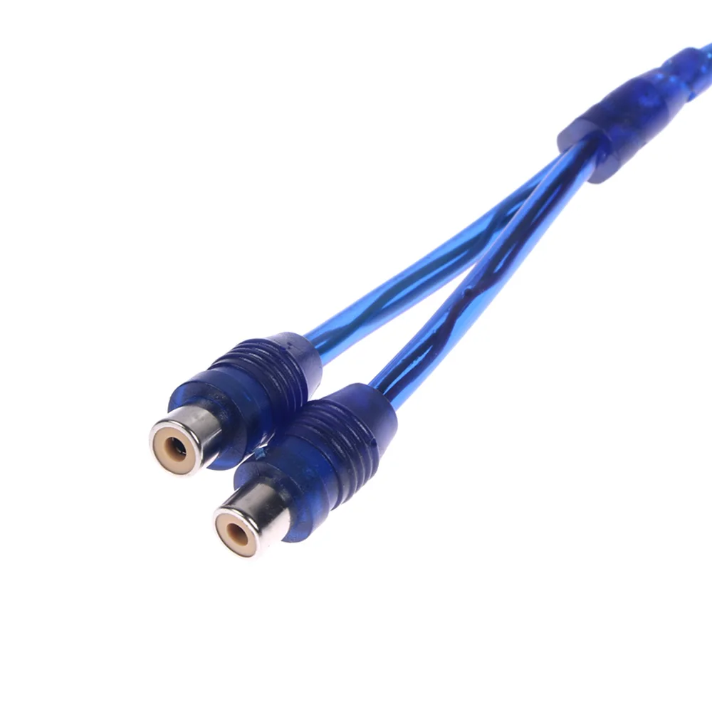 1 RCA штекер на 2 гнезда сплиттер стерео аудио Y адаптер кабель соединитель
