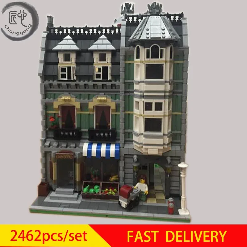 

New City Street Green Grocer Model Building Kits Blocks Bricks Compatible 10185 Educationa Toy kid Birthday diy gift