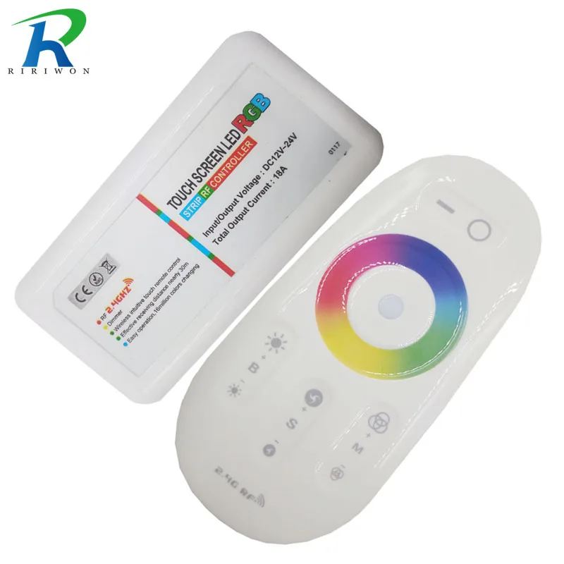 

RiRi won RF remote controller mlight switch wireless touch panel controller DC12v For RGB LED Strip Lighting 3528 5050 and lamps