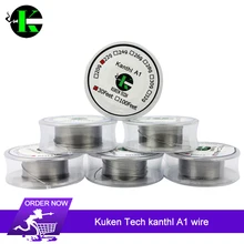 Kuken Tech 30 футов/рулон kanthl a1 проволочный провод сопротивления для rda крыса электронная сигарета нагревательные провода DIY испаритель катушки VS XFKM