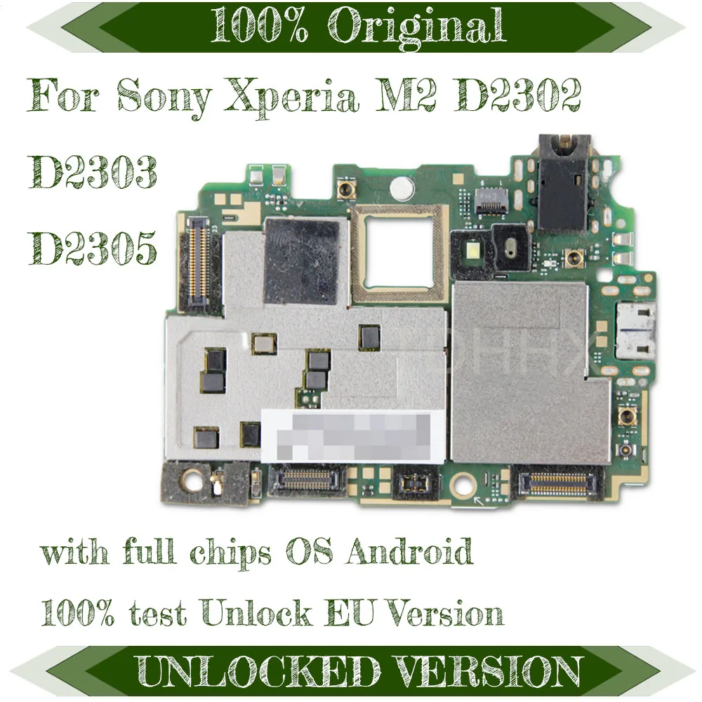 Хорошая работа б/у разблокированная WCDMA для sony Xperia M2 S50H D2302 D2303 D2305 Материнская плата MB пластина