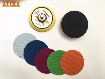 

1pc 2 Inch Sander Backing Pad M6/M8 Thread + 1pc 2 inch Interface Pad + 20pcs Waterproof Sandpaper Hook and Loop
