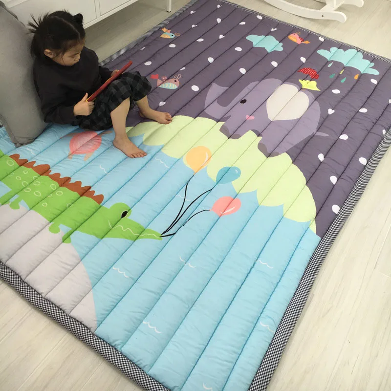 Детский Блестящий утолщенный детский игровой коврик 145x195 см, нескользящий ковер татами для гостиной, детской спальни, одеяло, большие коврики