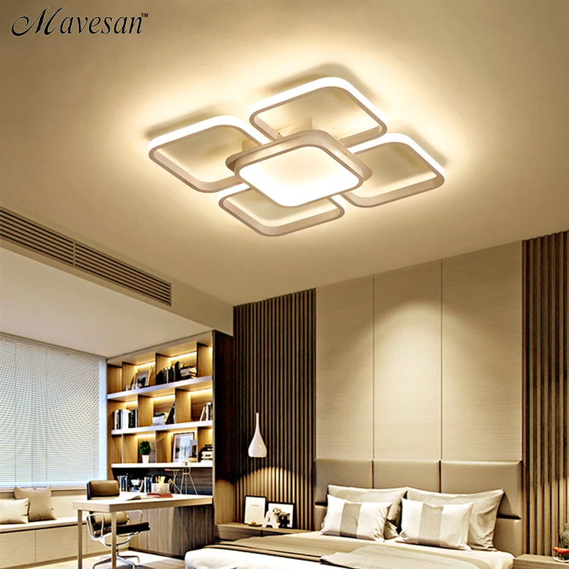 Square Modern Ceiling Lights Led For Living Room Bedroom