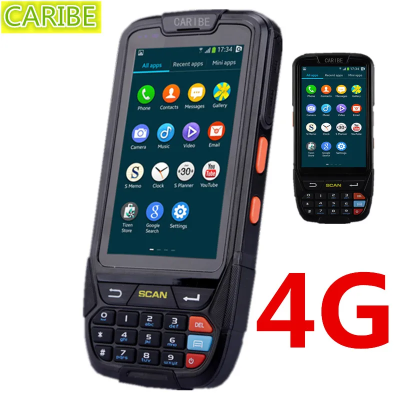 CARIBE يده الباركود ماسحة RFID قراءة طابعة قارئ اتصال المدى القريب بلوتوث وعرة الكمبيوتر المحمول
