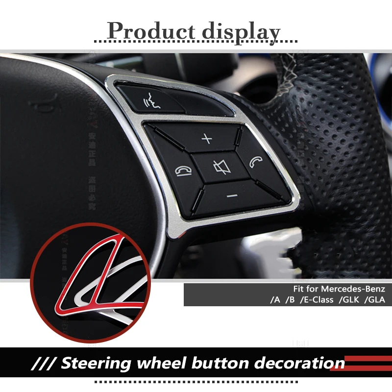 Стайлинг автомобиля наклейки для Mercedes Benz A B E GLK CLA GLA Class 200 220 260 W212 кнопки на руль