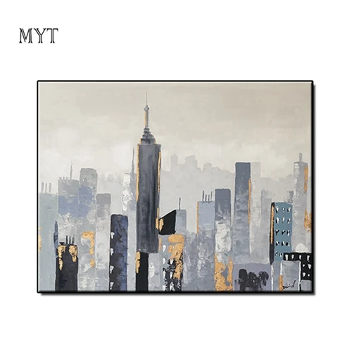 Nuevo y moderno diseño de Nueva York pintura habitación pared grande