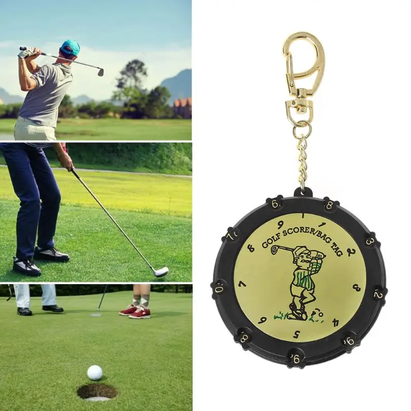 

Golf Stroke Shot Putt Score Counter Keeper Scoring Tag Clip Keychain 18 Hole Plastic Golf Accessories W20
