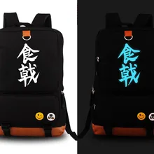 Горячие аниме кулинарные поединки сомы Yukihira souma светящиеся Косплей рюкзак холст студенческий школьный дорожные сумки в стиле унисекс