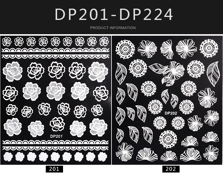 1 лист белые наклейки для ногтей кружево микс цветок лист рисунки Бабочек 3d клей липкий полый Шарм маникюр Дизайн ногтей украшения