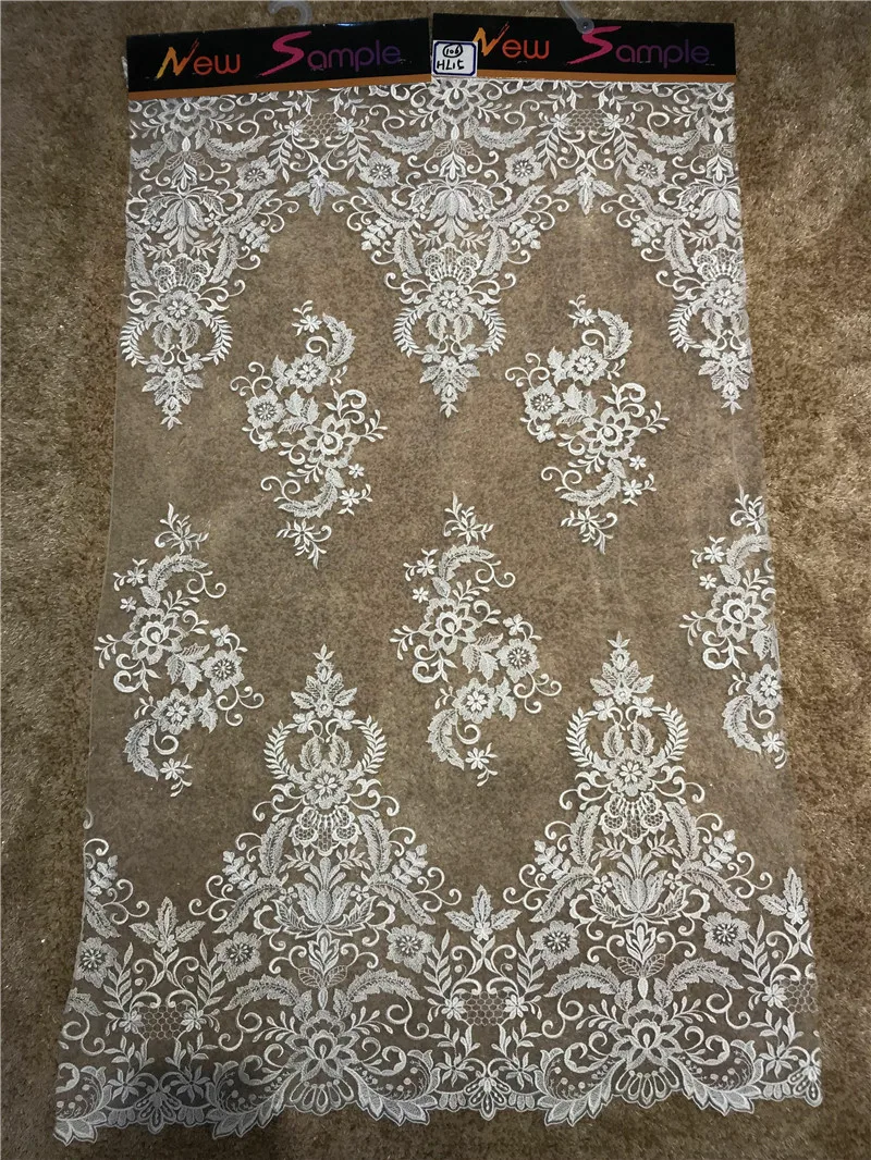 

2018 high quality off white French Swiss net lace African tulle mesh Cord lace fabric for dress Gift 5yards/lot