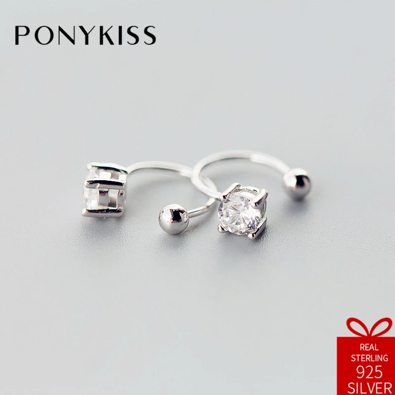 

Серьги-клипсы PONYKISS женские из серебра 925 пробы с цирконом