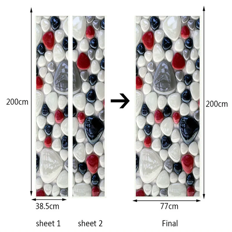 Фото обои 3D творческий булыжник фрески Гостиная Кухня двери Стикеры ПВХ, самоклеющаяся Водонепроницаемый стены документы для 3 D