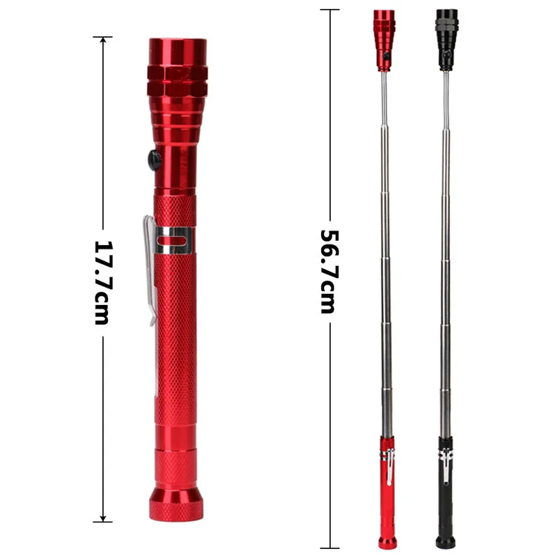 

Extendable Telescoping Magnetic Pickup Tool w/Flex-Head LED Flashlight Mini Flashlight LED Light 30AP11