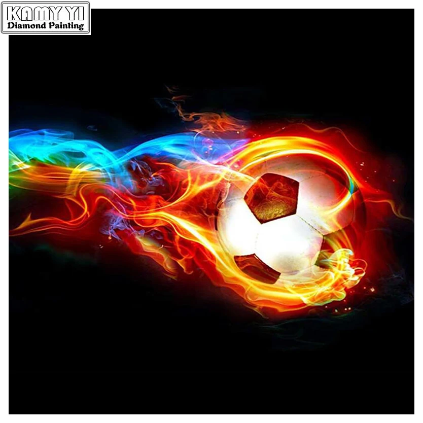 #*Cheap Full Square Round 100% DIY Diamond Paintings Cross Stitch Diamond Pattern Abstract football Pictures of Rhinestones Needlewor YM
