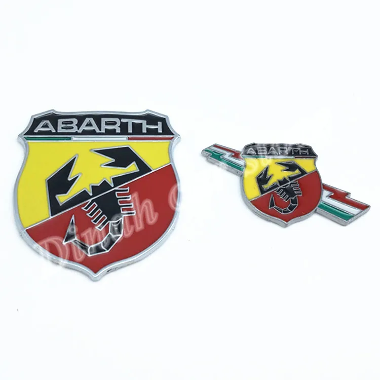 

3 styles 3D Metal logo Car Abarth Badge Emblem Decal Sticker logo Scorpion For All Fiat Abarth Punto 124/125/125/500 Car Styling