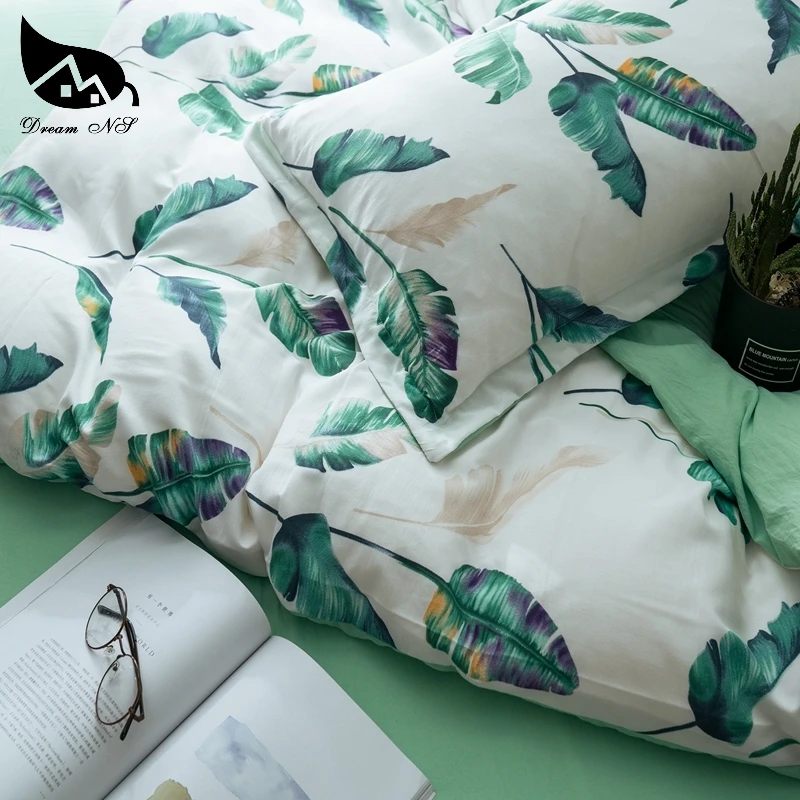 Dream NS тропический лес банановый лист дизайн промытый хлопок постельное белье для скандинавских Простой Чехол Наволочка для дома спальня гостиная