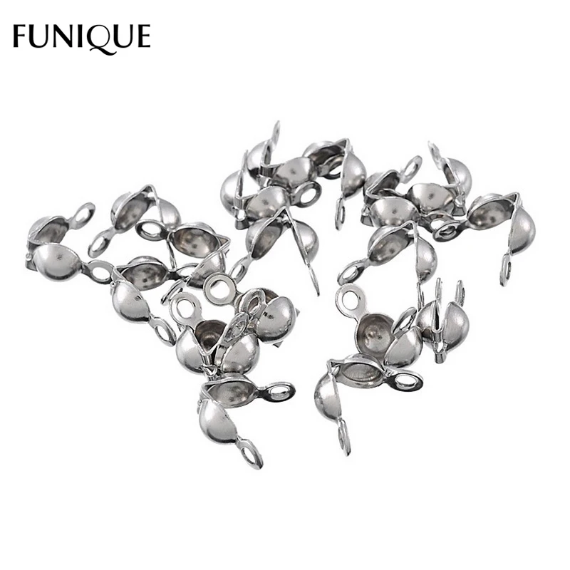 

FUNIQUE Claps Jewelry Findings 50PCs Silver Tone Stainless Steel Bead Clasps Bead Chain Hooks For Bracelets & Necklace 7.7x7.4mm