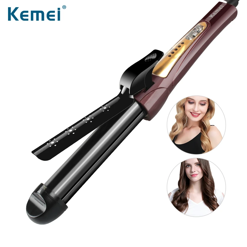 

Kemei KM-8850 Women Curly Hair Iron Professional Hair Care 30s PTC Rapid Heating Ceramic Styling Tools Deep Hair Curling