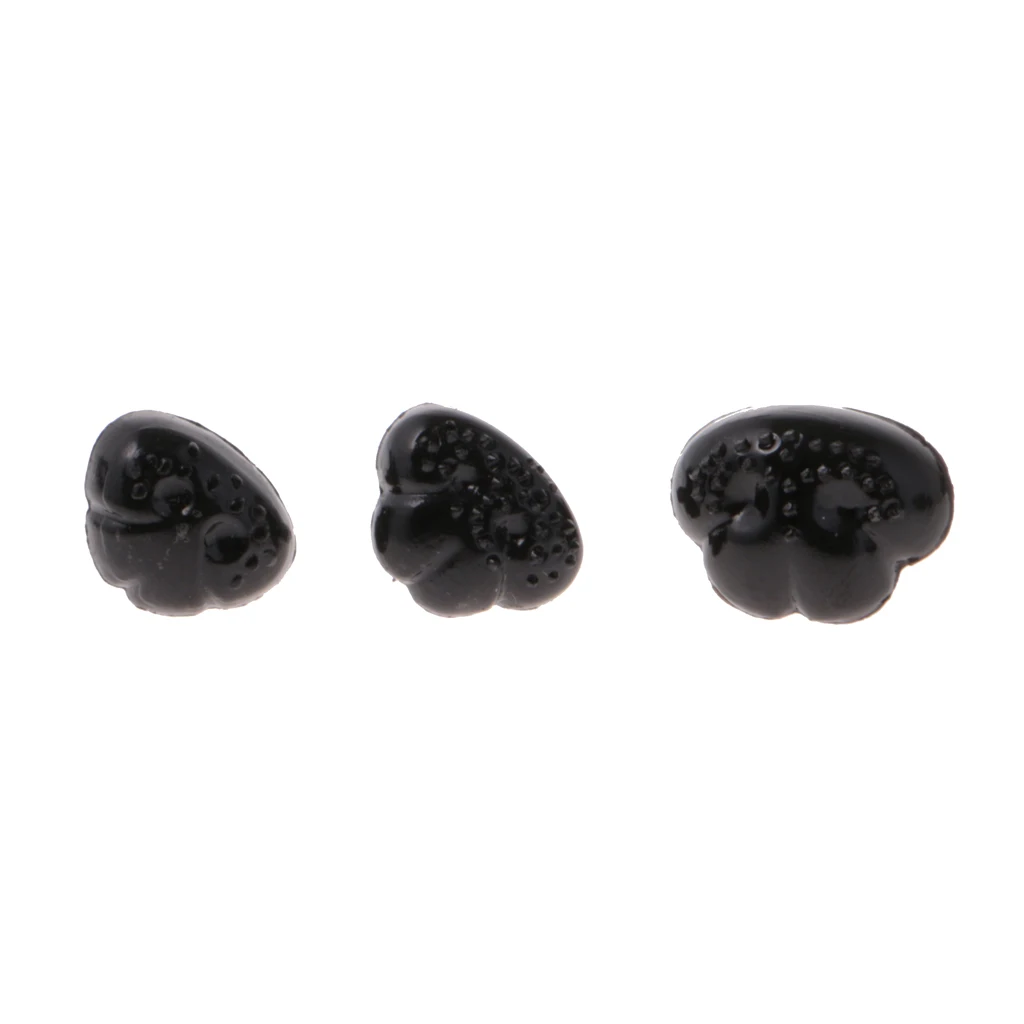 200 pcs Plastic Safety Nose for Bear Animal Toy Doll DIY 10x13mm & 9x12mm