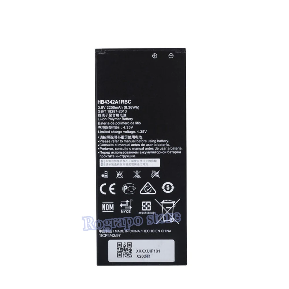2200mAh HB4342A1RBC Mobile Phone Replacement Battery For Huawei Honor
