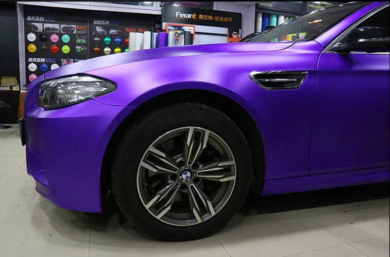 Purple Satin Metallic Chrome Vinyl Film Wrap-7