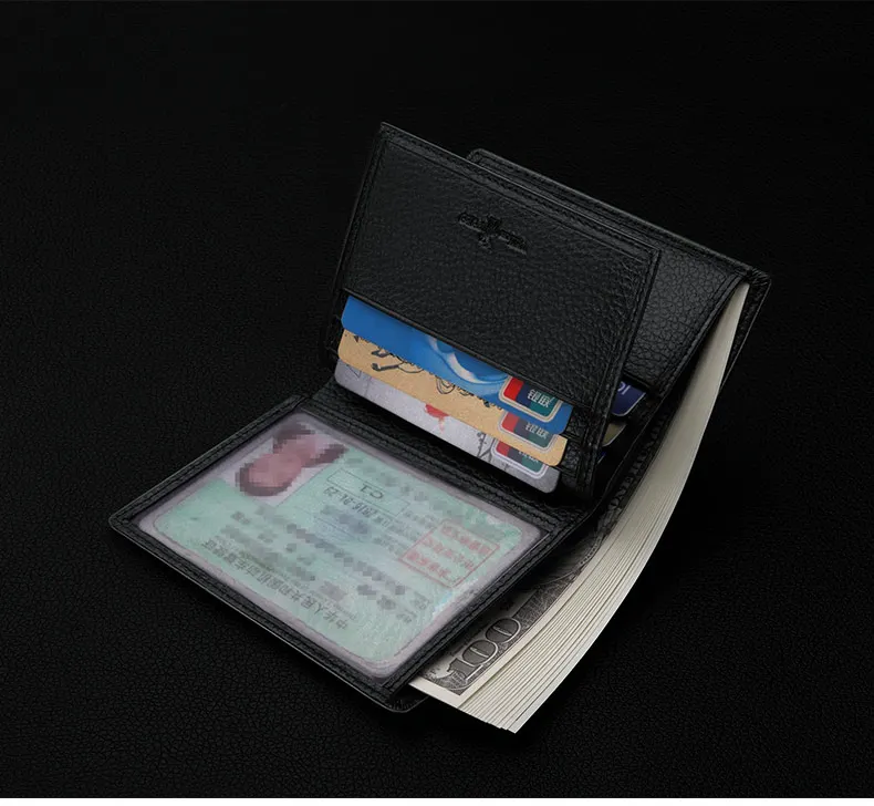 Мужской кошелек от бренда WILLIAMPOLO, Ретро стиль, короткий, натуральная кожа, ультра тонкий, маленькие держатели для карт, кошелек с записью, для мужчин, t PL185158