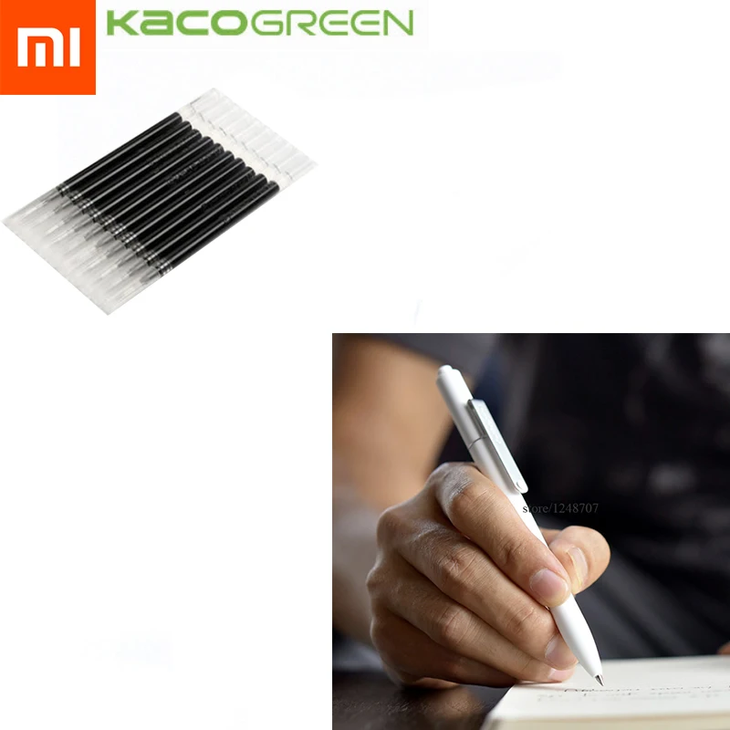 Xiaomi Mijia, ручка, черные, синие, красные чернила, для Mijia, ноутбука, Kaco, благородная бумага, из искусственной кожи, слот для карт, кошелек, книга - Цвет: White with Black ink
