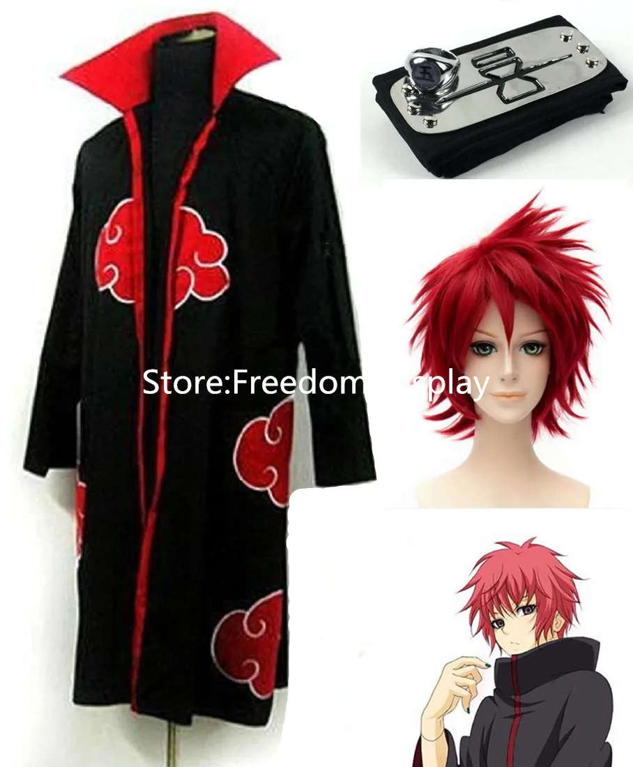 

Naruto Akatsuki Akasuna no Sasori Cosplay Costume Trench full set