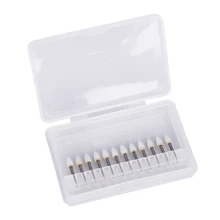 12 шт./компл. фильцы зуботехнические полировочные, камень фарфор смолы шлифовка наконечникка для бормашины боры FG конус пламя белый камень отбеливание зубов инструменты